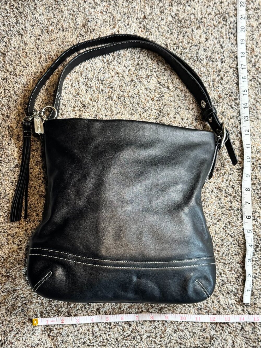 VINTAGE COACH Black Handbag/Crossbody - Like New Condition! - Picture 6 of 6